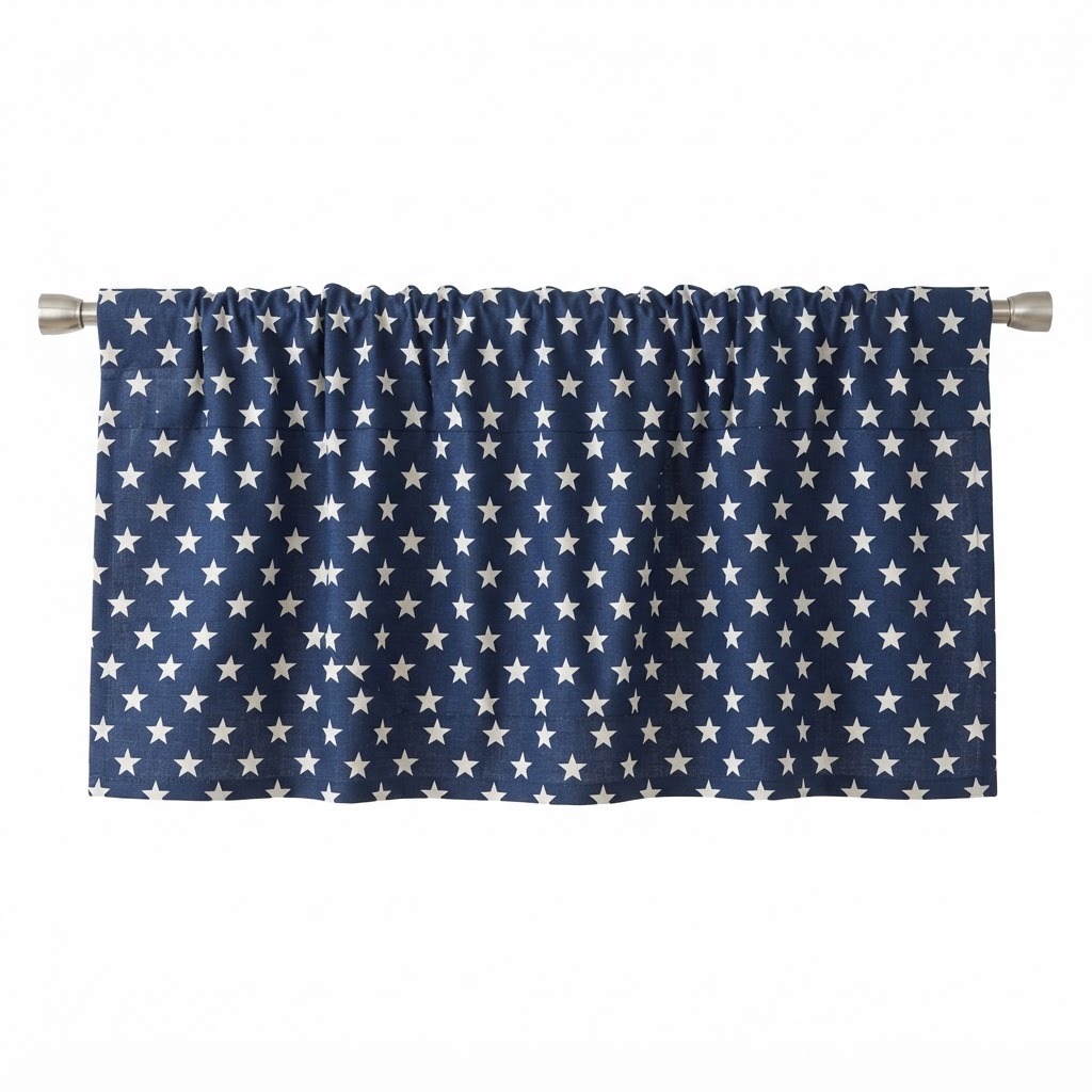 Star Patterned Window Valance