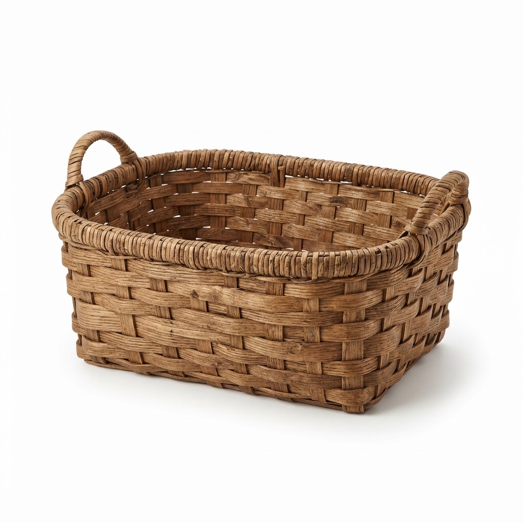 Woven Wooden Storage Basket