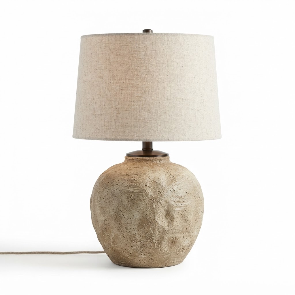 Ceramic Textured Neutral Table Lamp