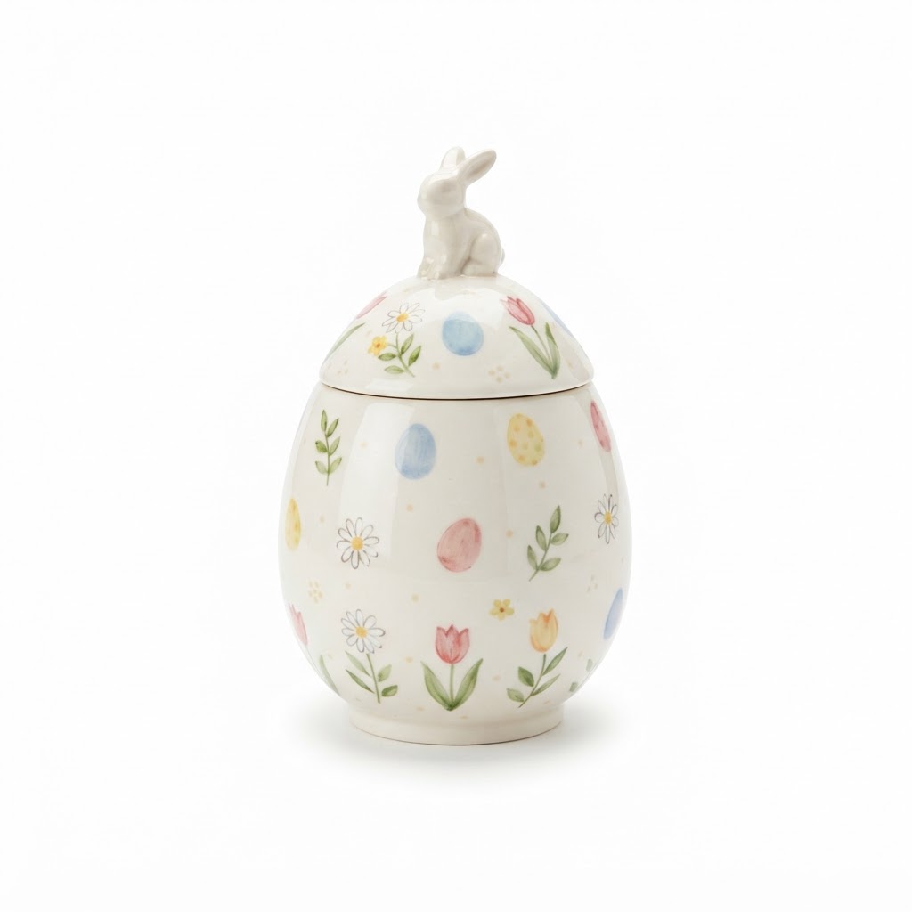 Ceramic Easter Egg Jar