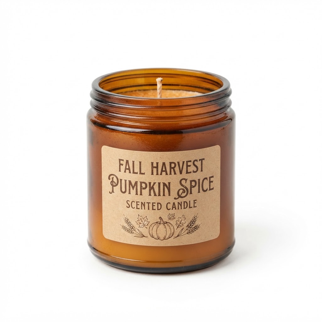 Fall Harvest Pumpkin Spice Scented Candle