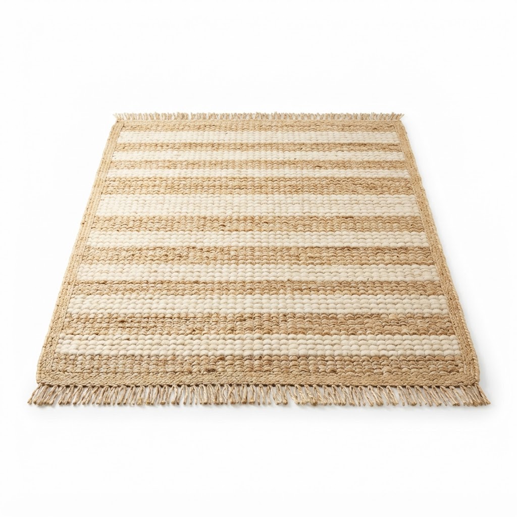 Natural Jute and Wool Rug