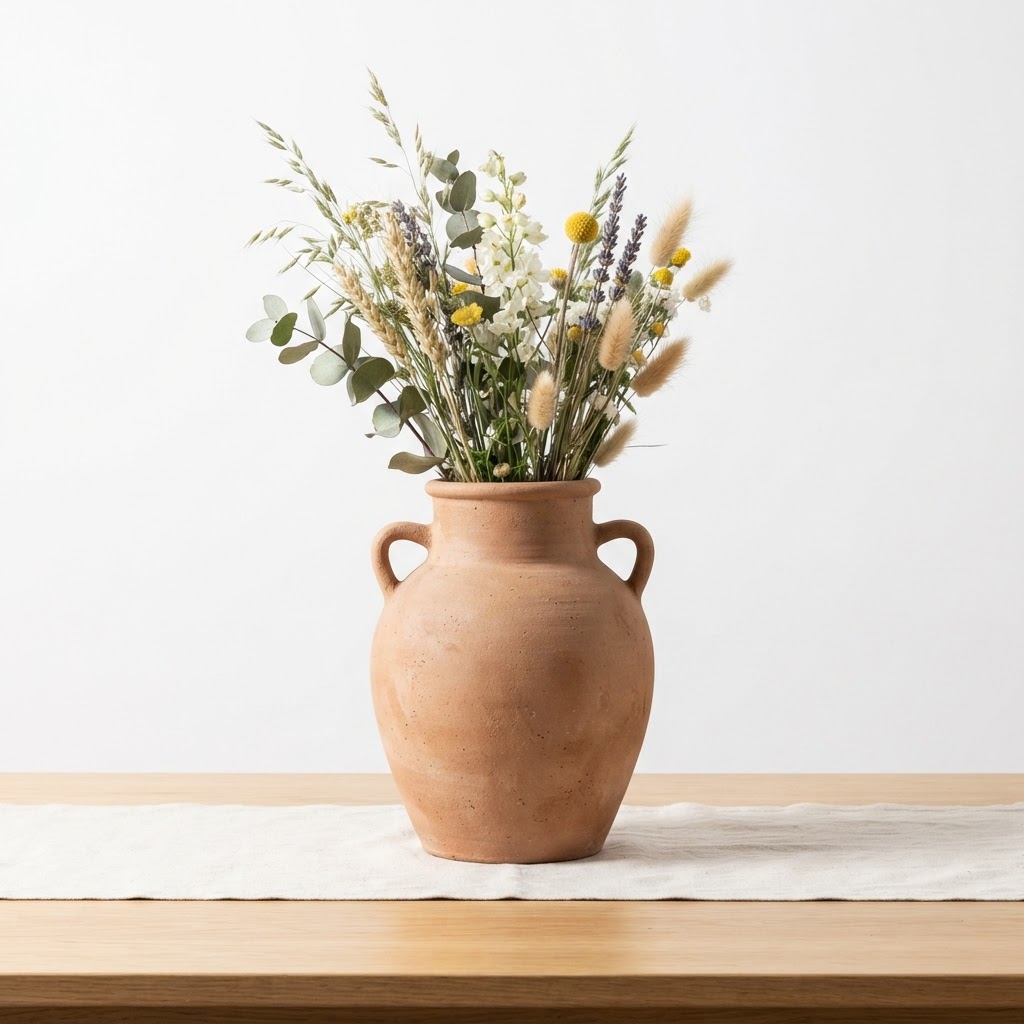 Scandinavian Terracotta Ceramic Vase