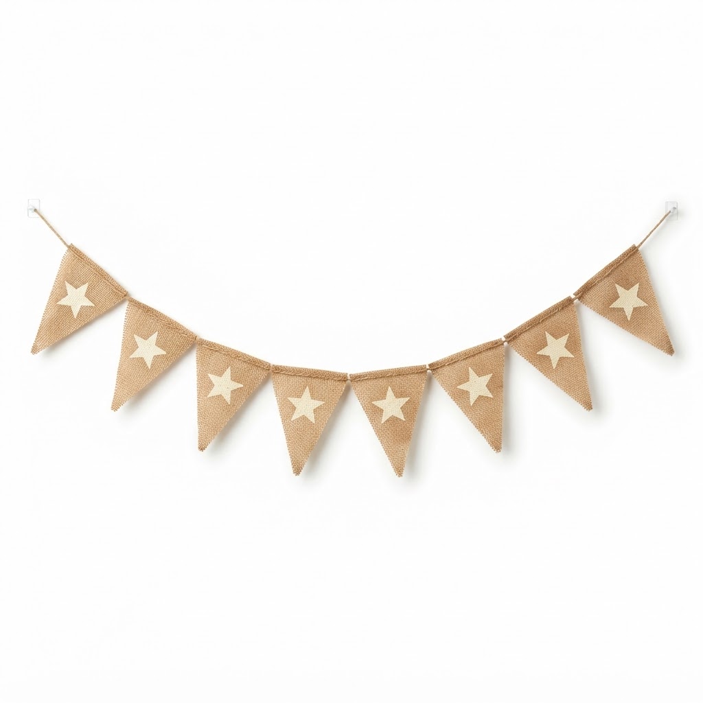 core Burlap Freedom Bunting Banner