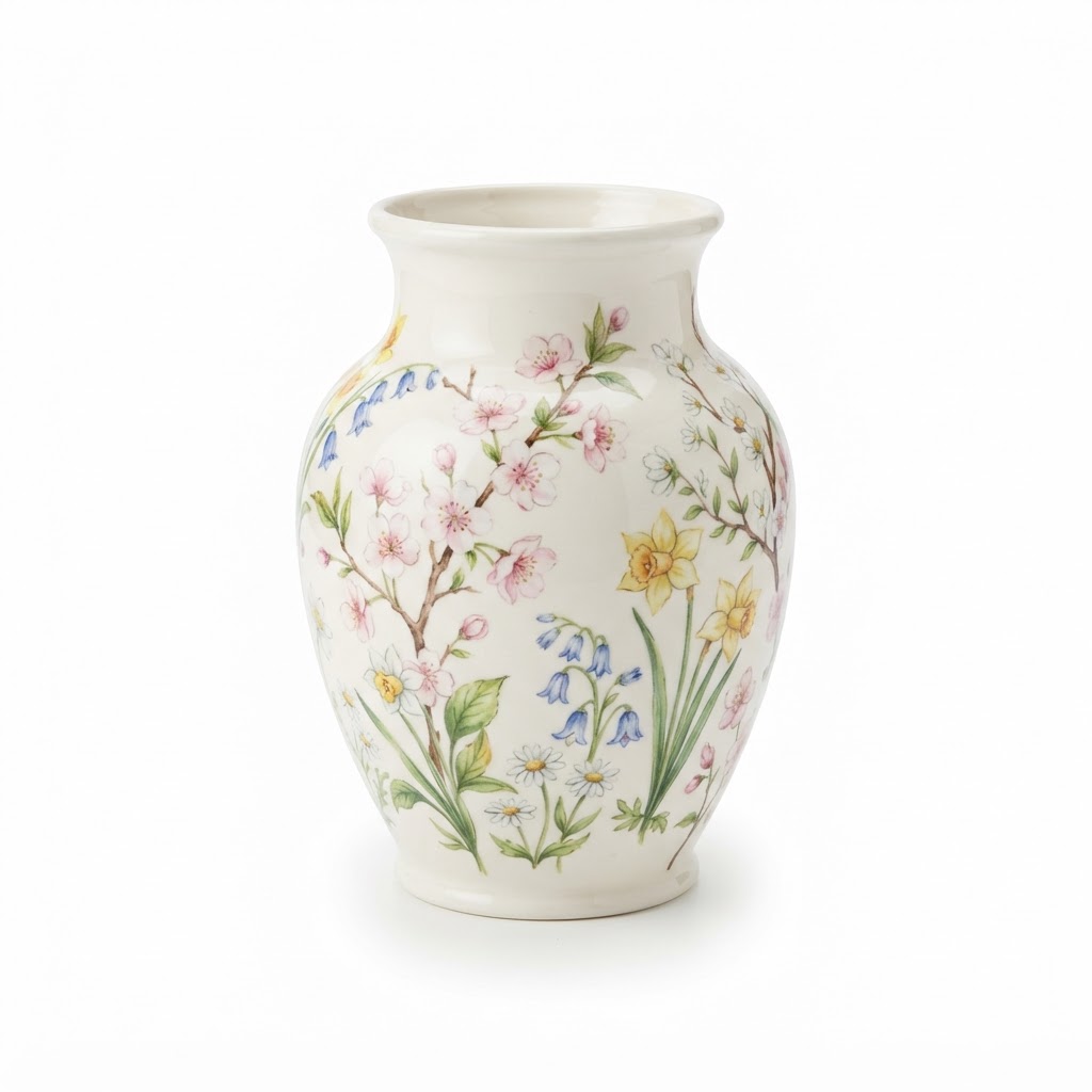 Spring Ceramic Floral Vase