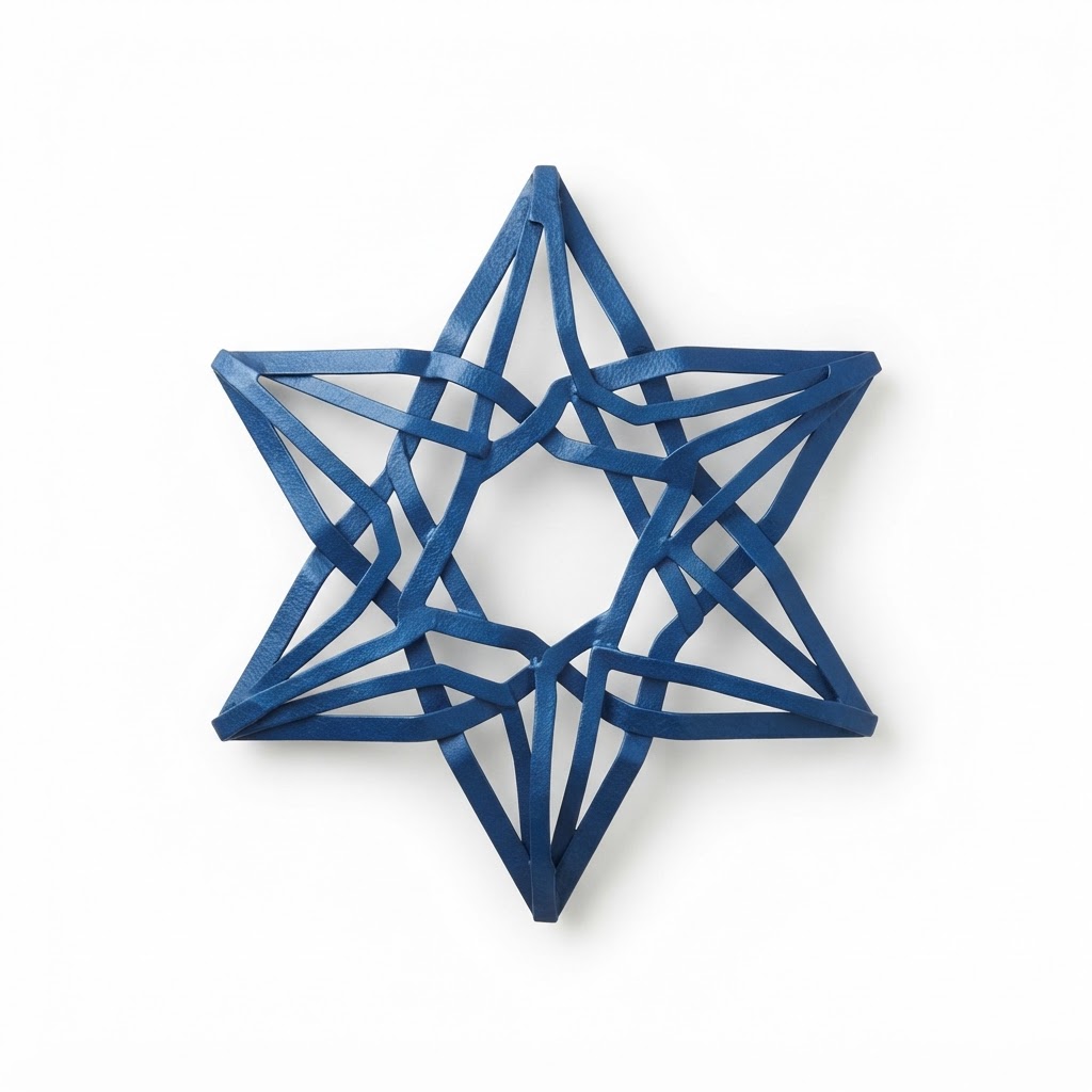 Blue Abstract Star Wall Art
