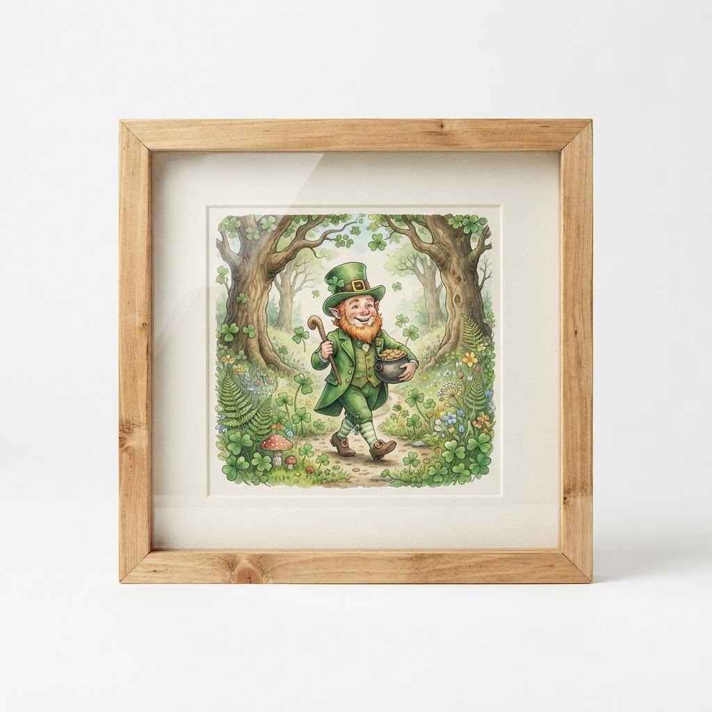 core Framed Leprechaun Art Print