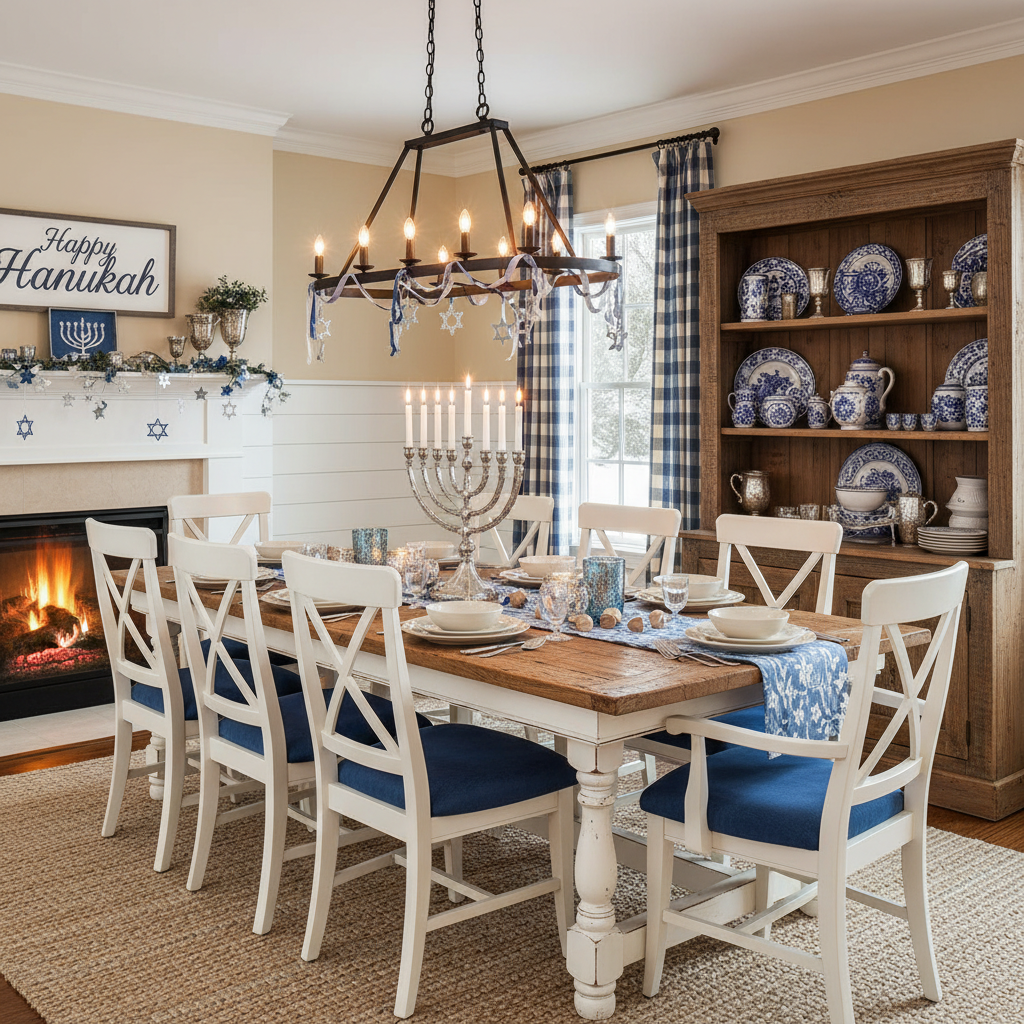 Farmhouse Hanukkah Dining Room