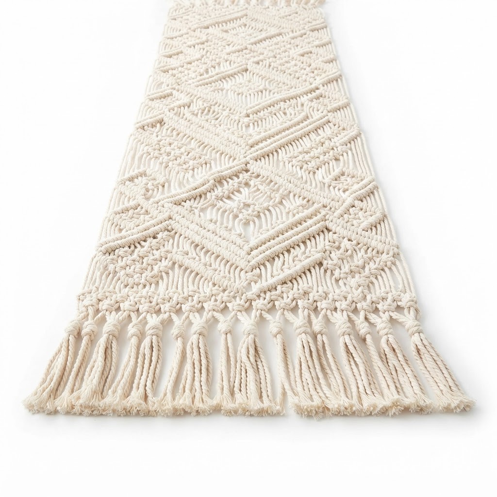 Macrame Tassel Table Runner