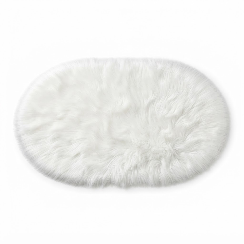 Faux Fur White Rug