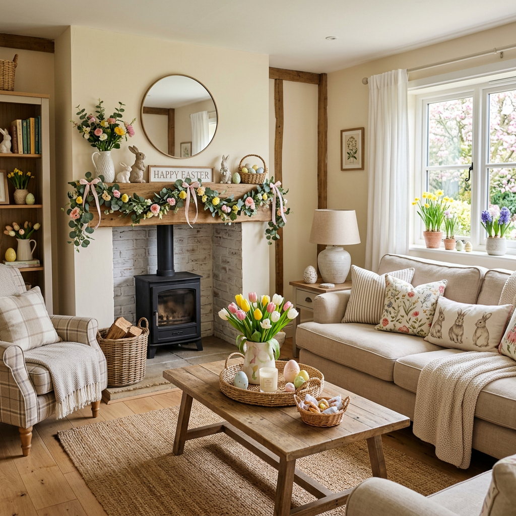 Modern Cottage Easter Living Room