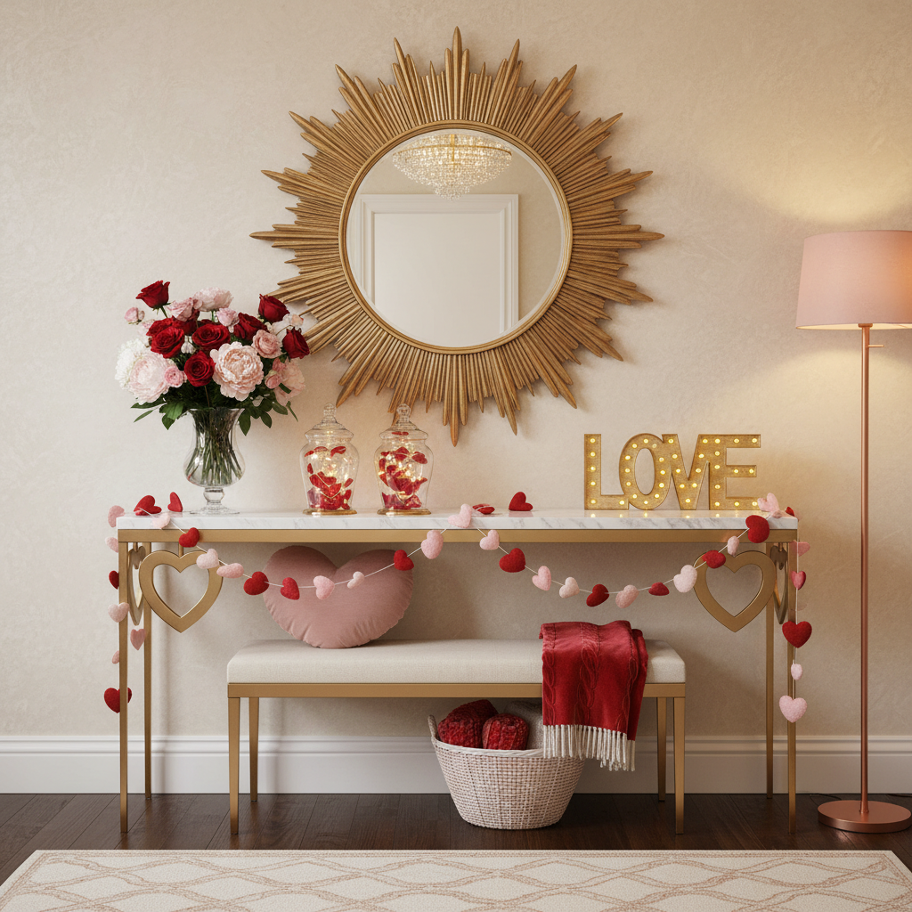 Glam Valentine's Day Entryway