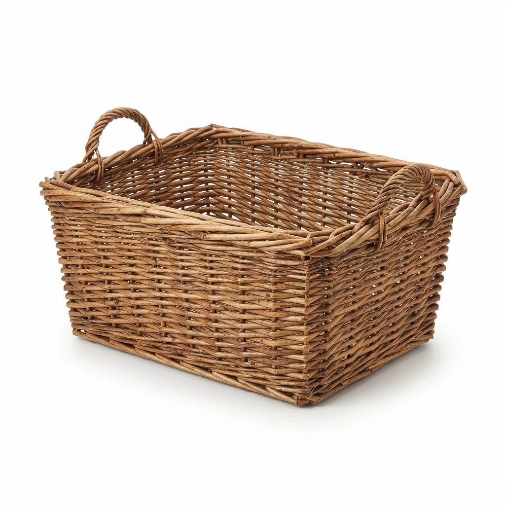 Classic Woven Willow Wicker Storage Basket