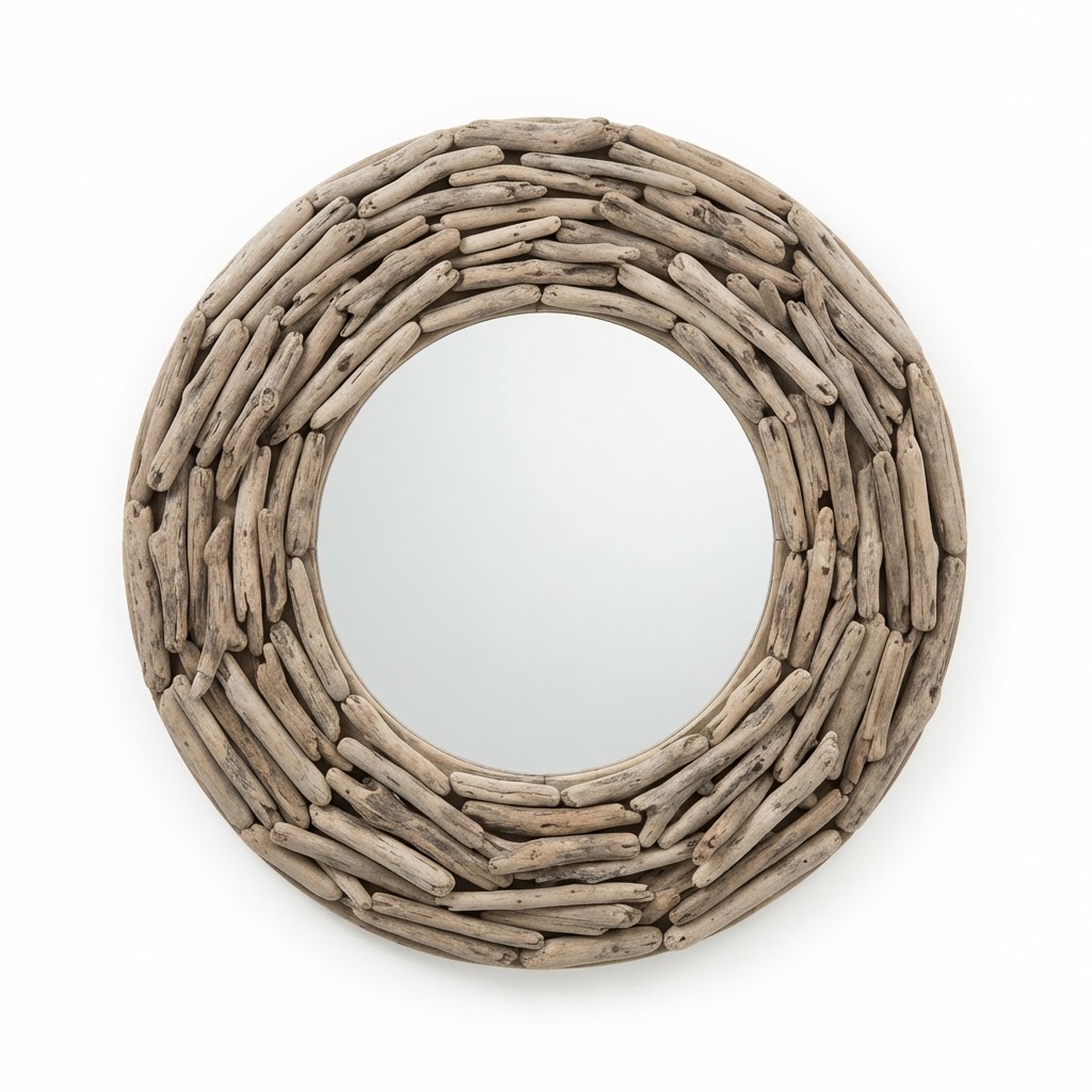 Driftwood Round Wall Mirror