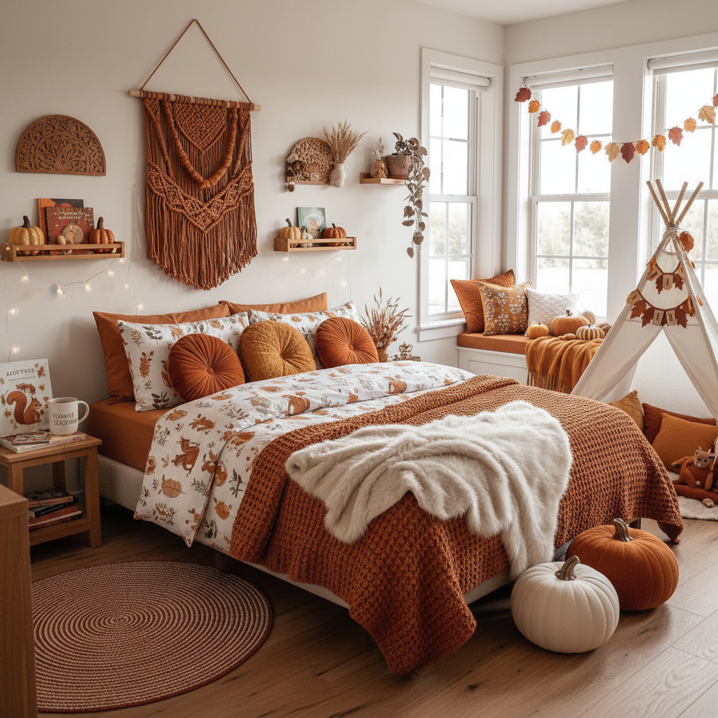 Scandinavian Fall Child Bedroom (Girl)