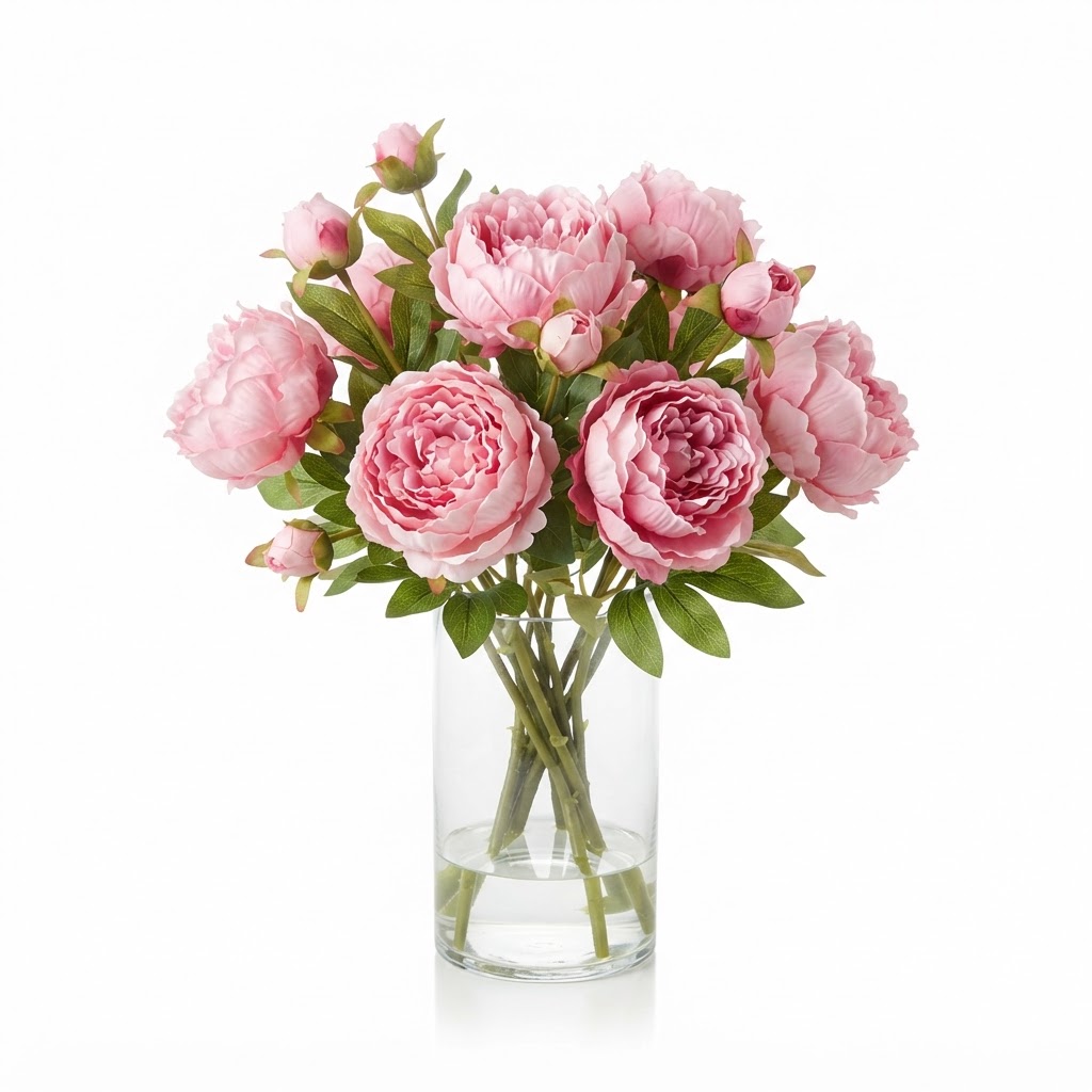 Faux Pink Peony Arrangement
