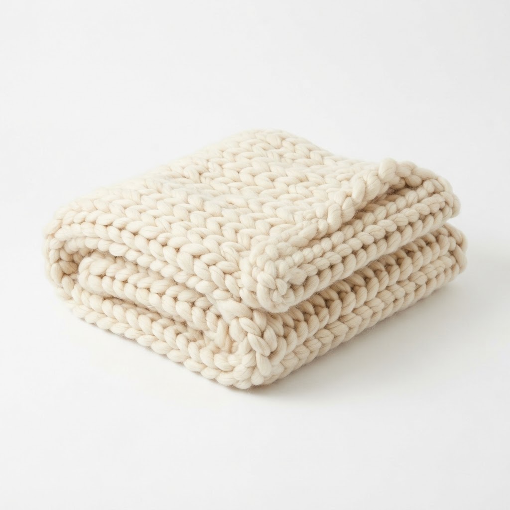 Chunky Knit Throw Blanket