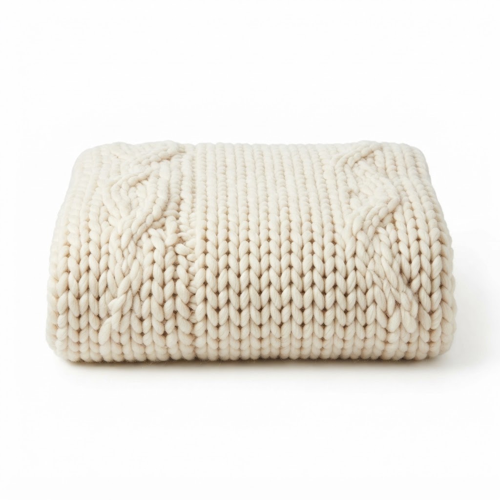 Transitional Chunky Knit Throw Blanket