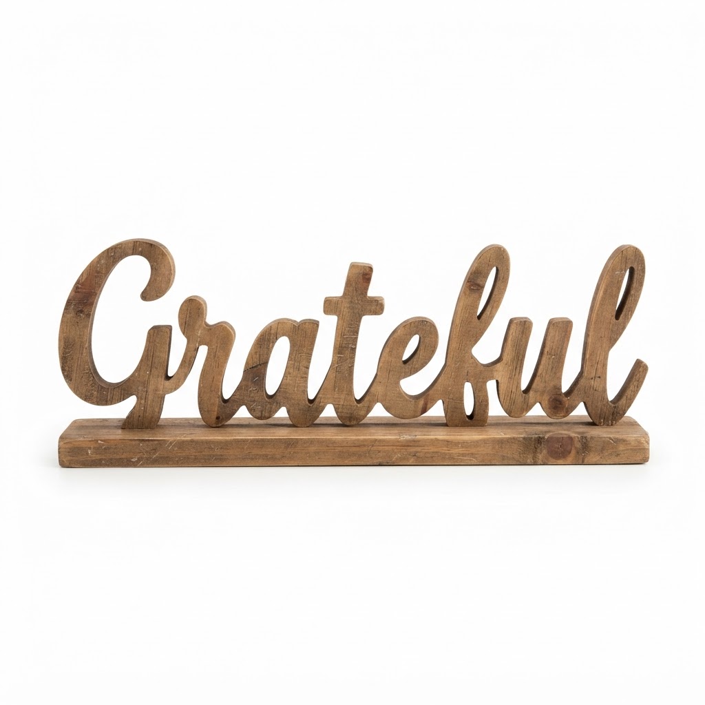 Wooden Grateful Table Sign