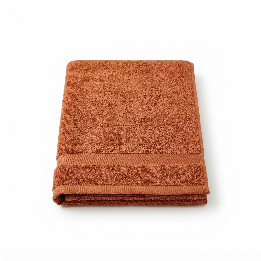 core Terracotta Woven Bath Towels