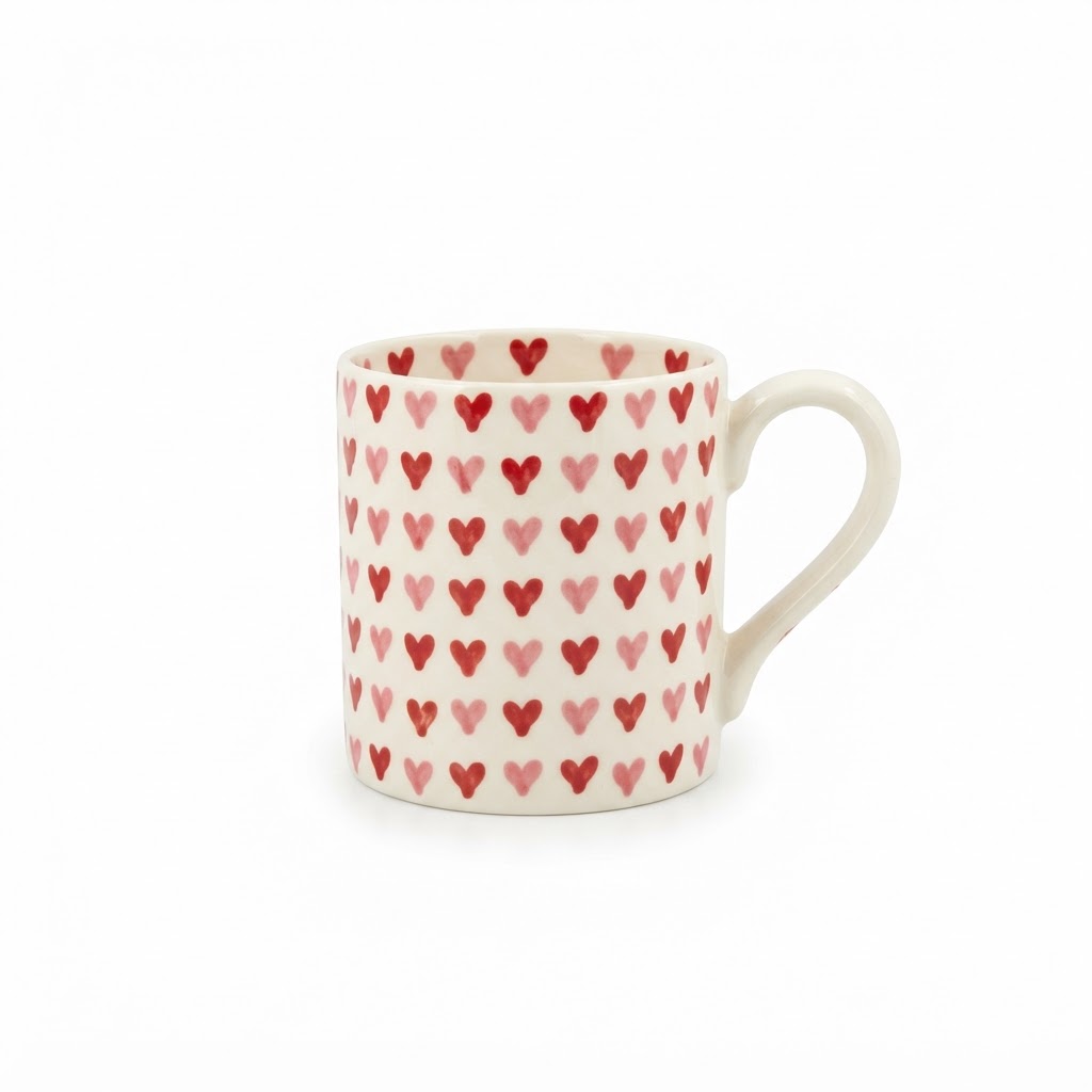 Heart Motif Mugs