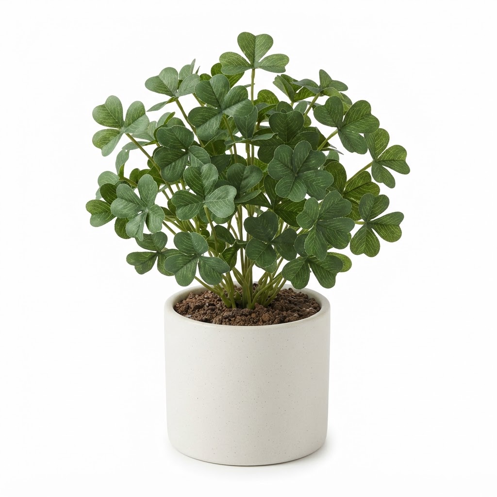 Faux Potted Clover Plant
