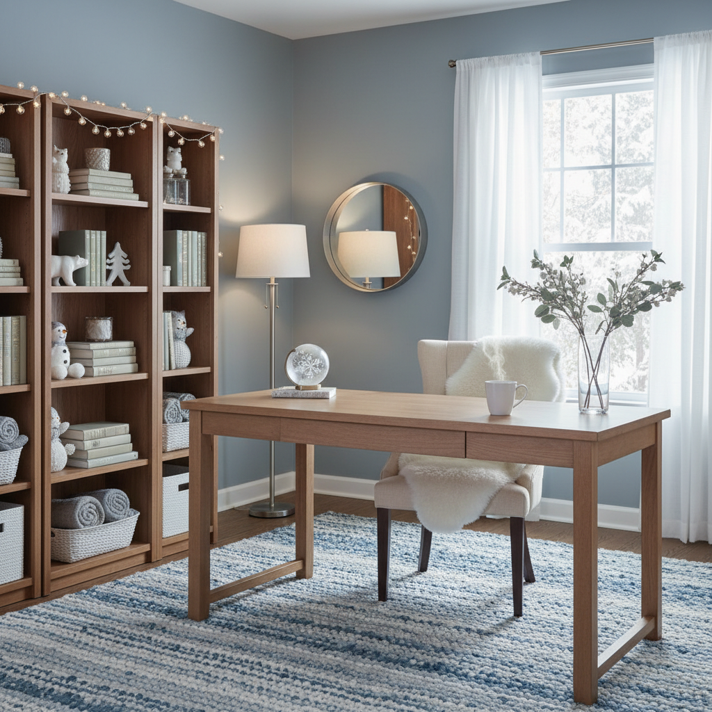 Minimalist Winter Home Office