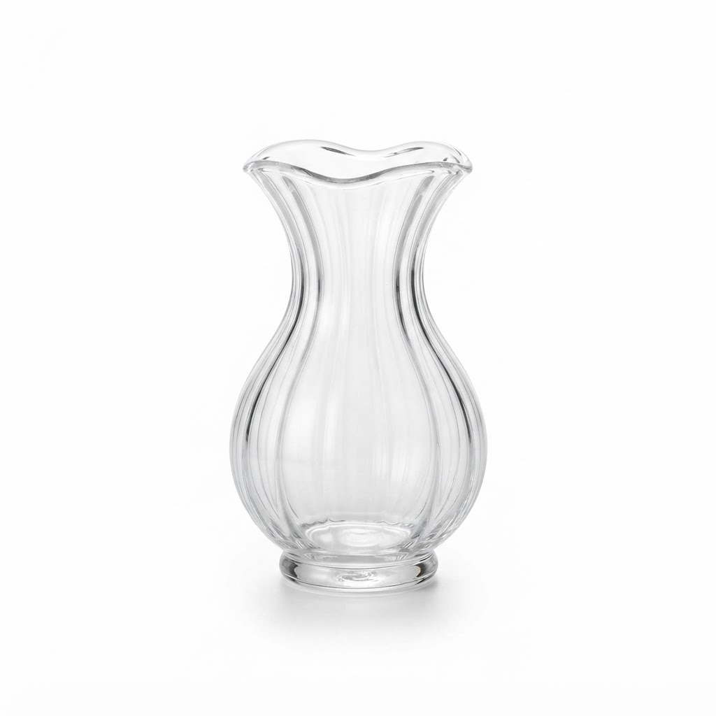 Elegant Clear Glass Flower Vase