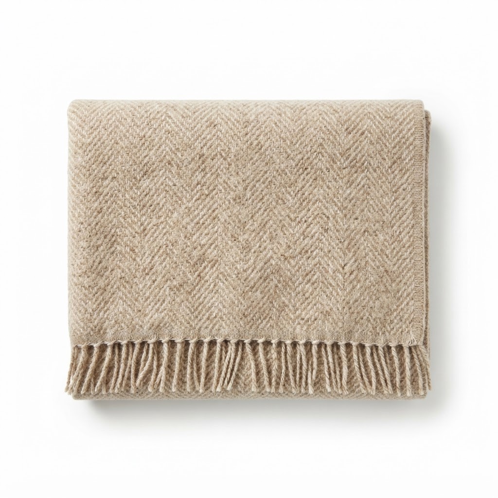 Wool Blend Throw Blanket