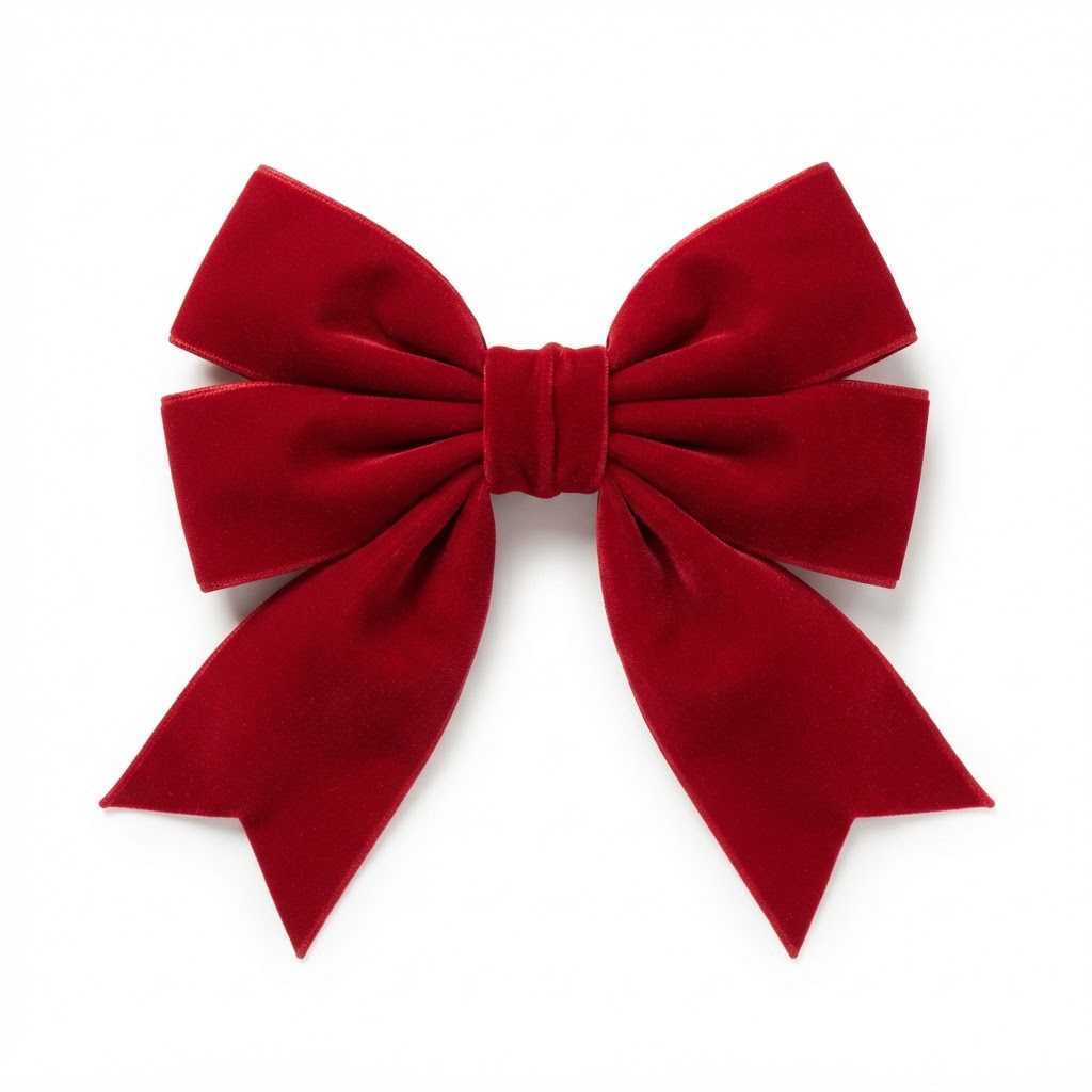 Transitional Red Velvet Christmas Bows