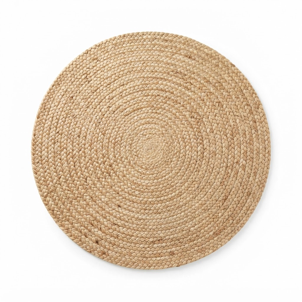 Natural Jute Round Area Rug
