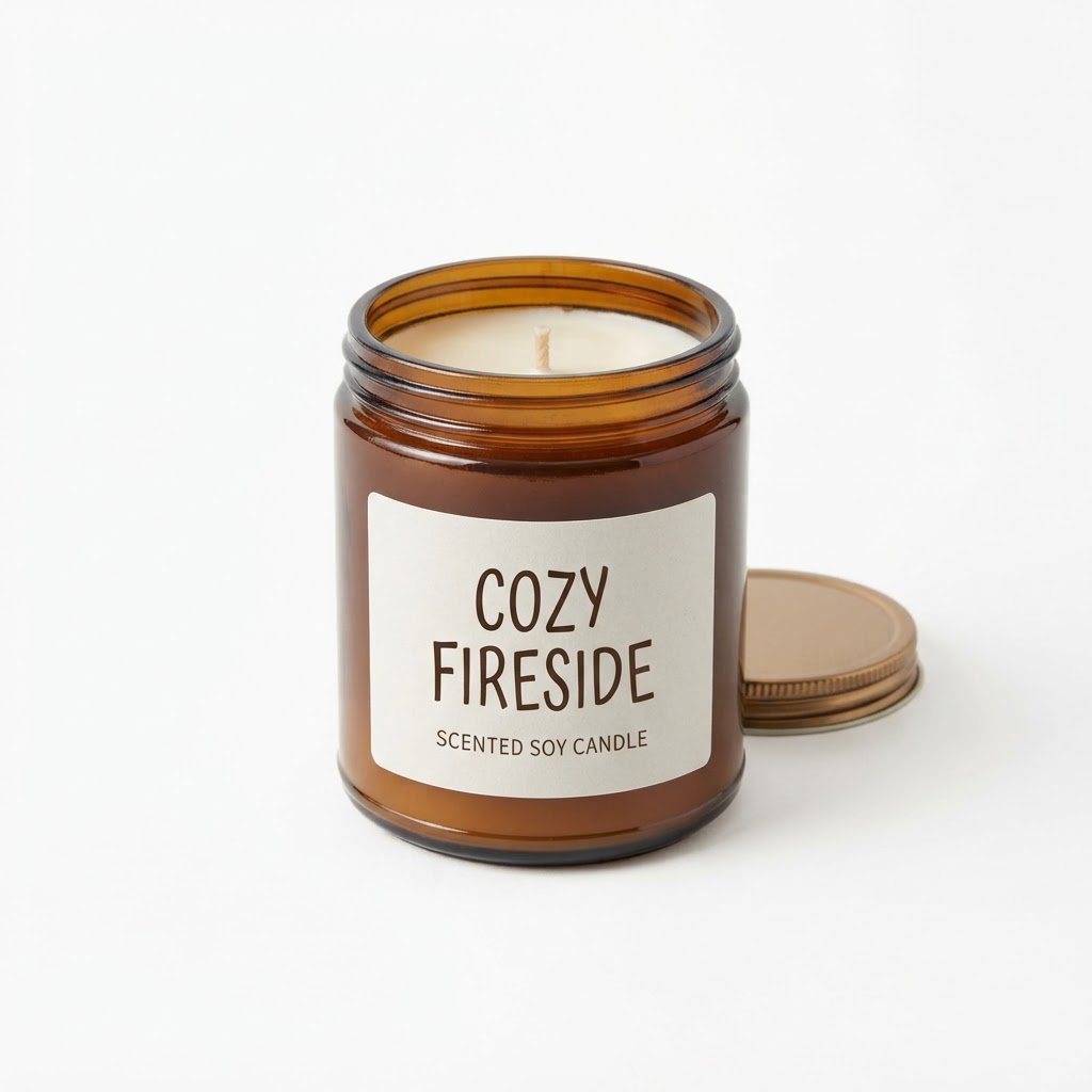 Cozy Fireside Scented Soy Candle