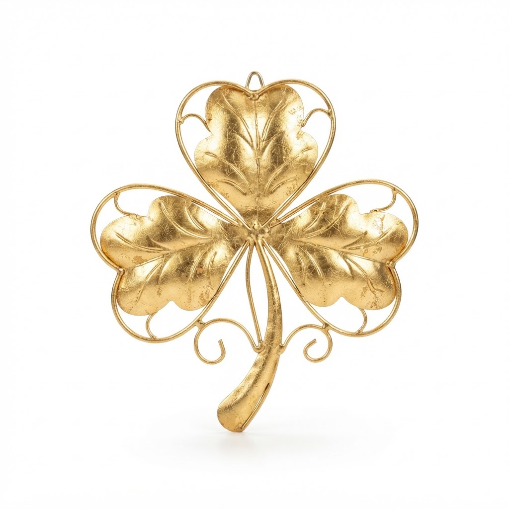 Gold Leaf Shamrock Wall Art