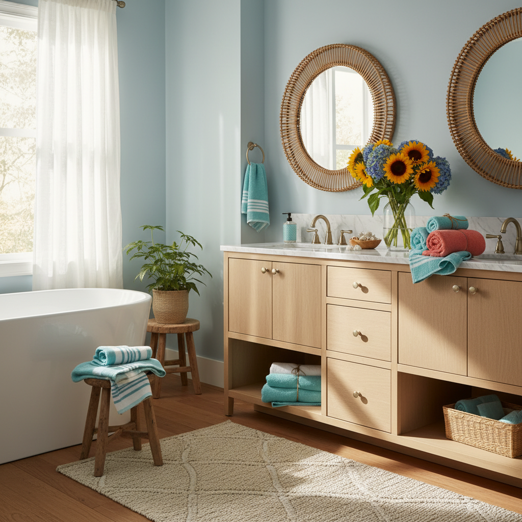 Scandinavian Summer Master Bathroom