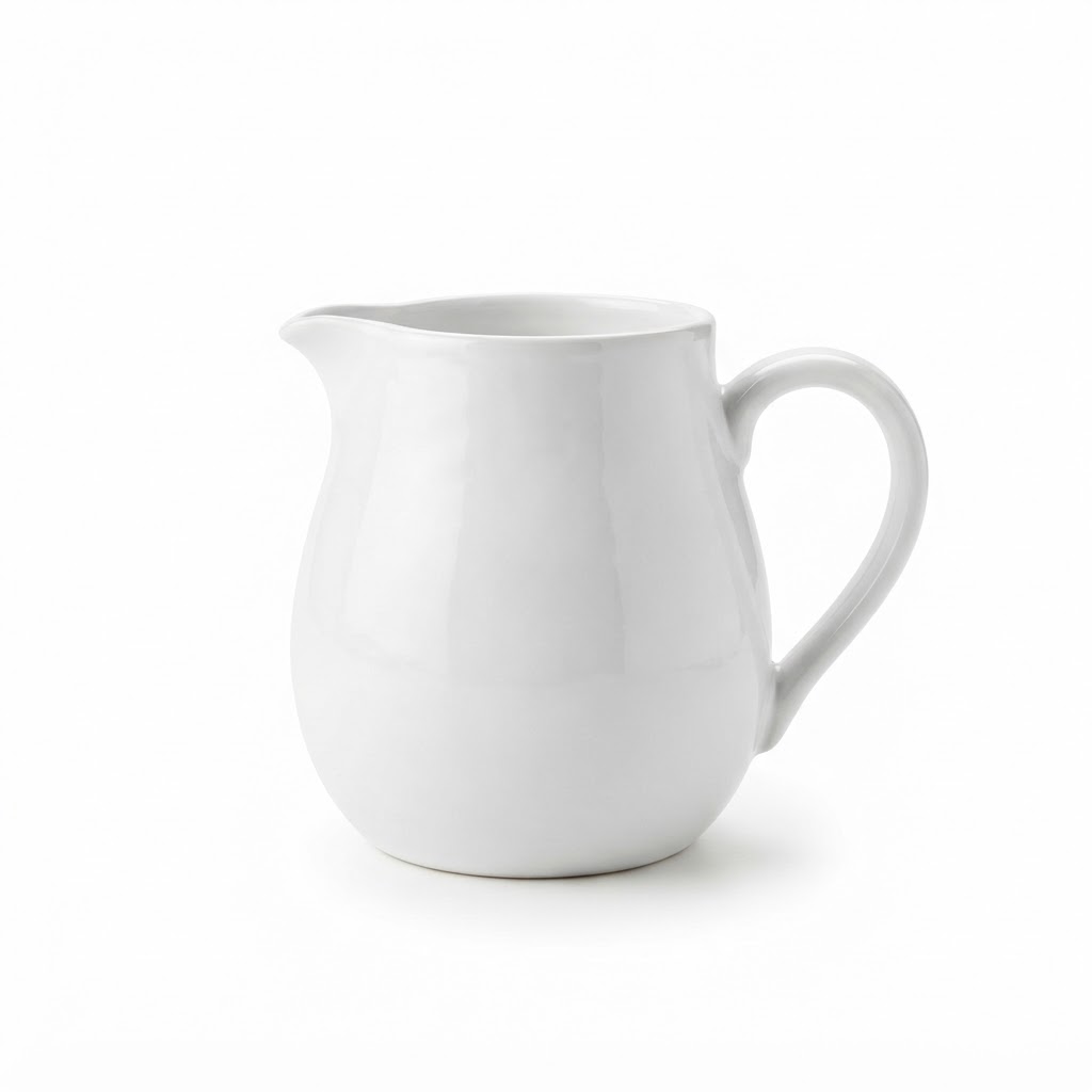 White Ceramic Pitcher