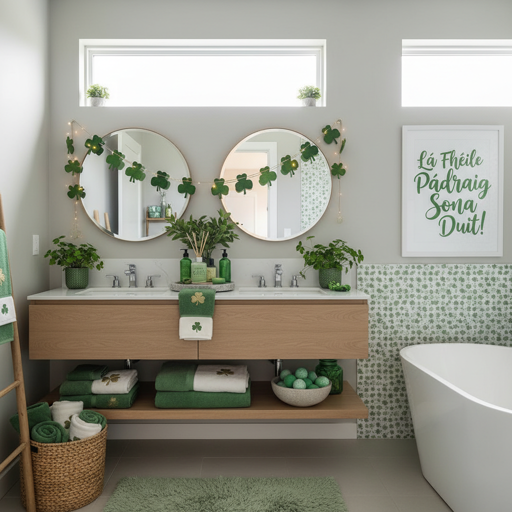 Nordic St. Patrick's Day Master Bathroom