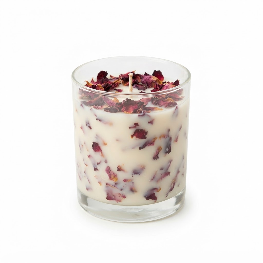 Scented Rose Petal Soy Candle