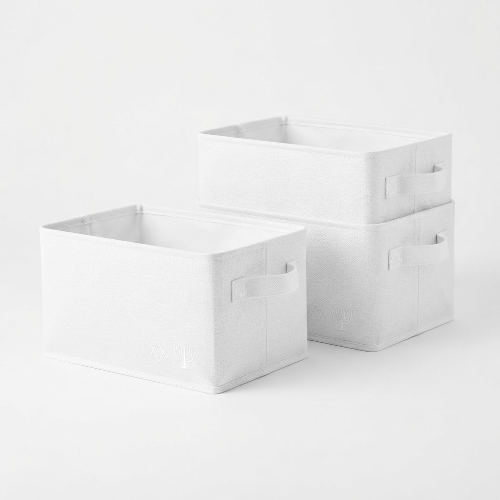 White Storage Bin Set