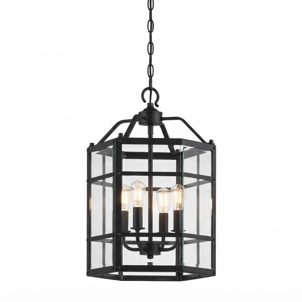 Black Lantern Chandelier