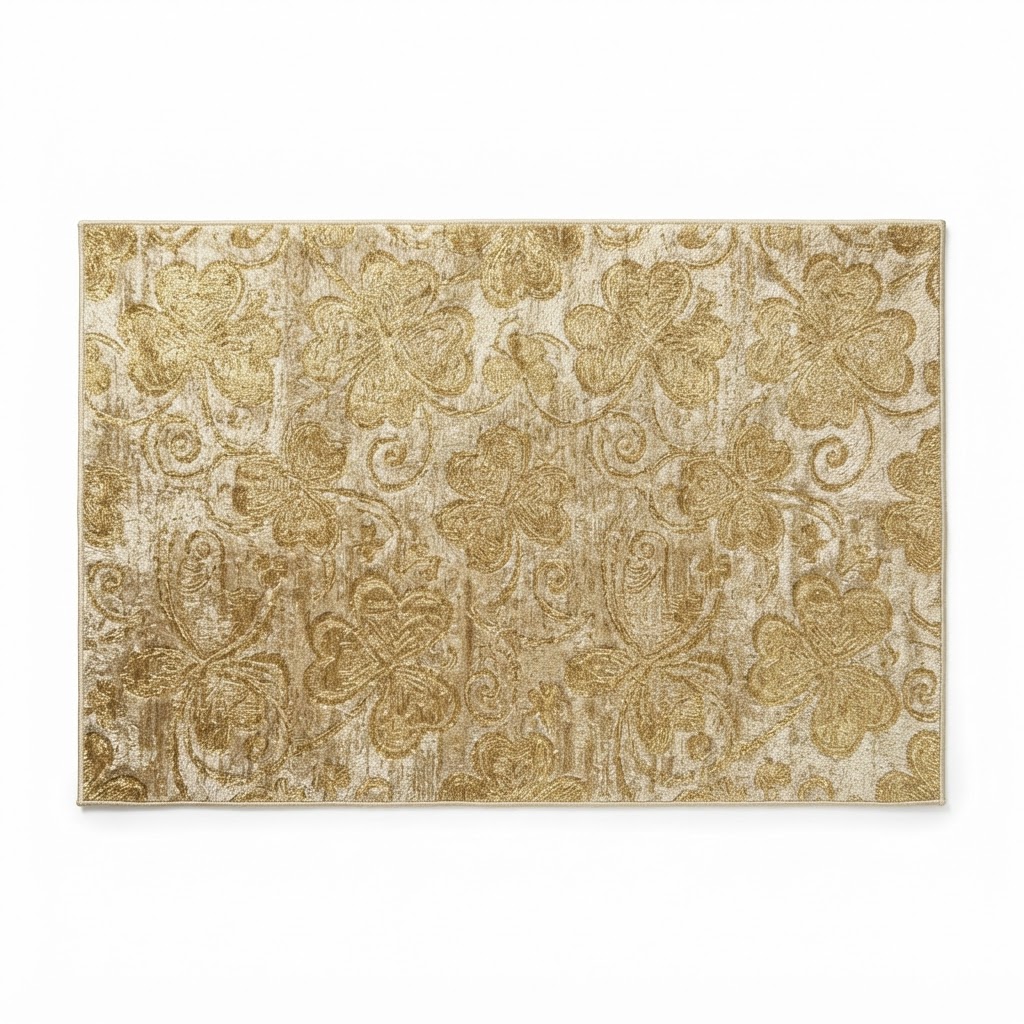 Gold Metallic Area Rug