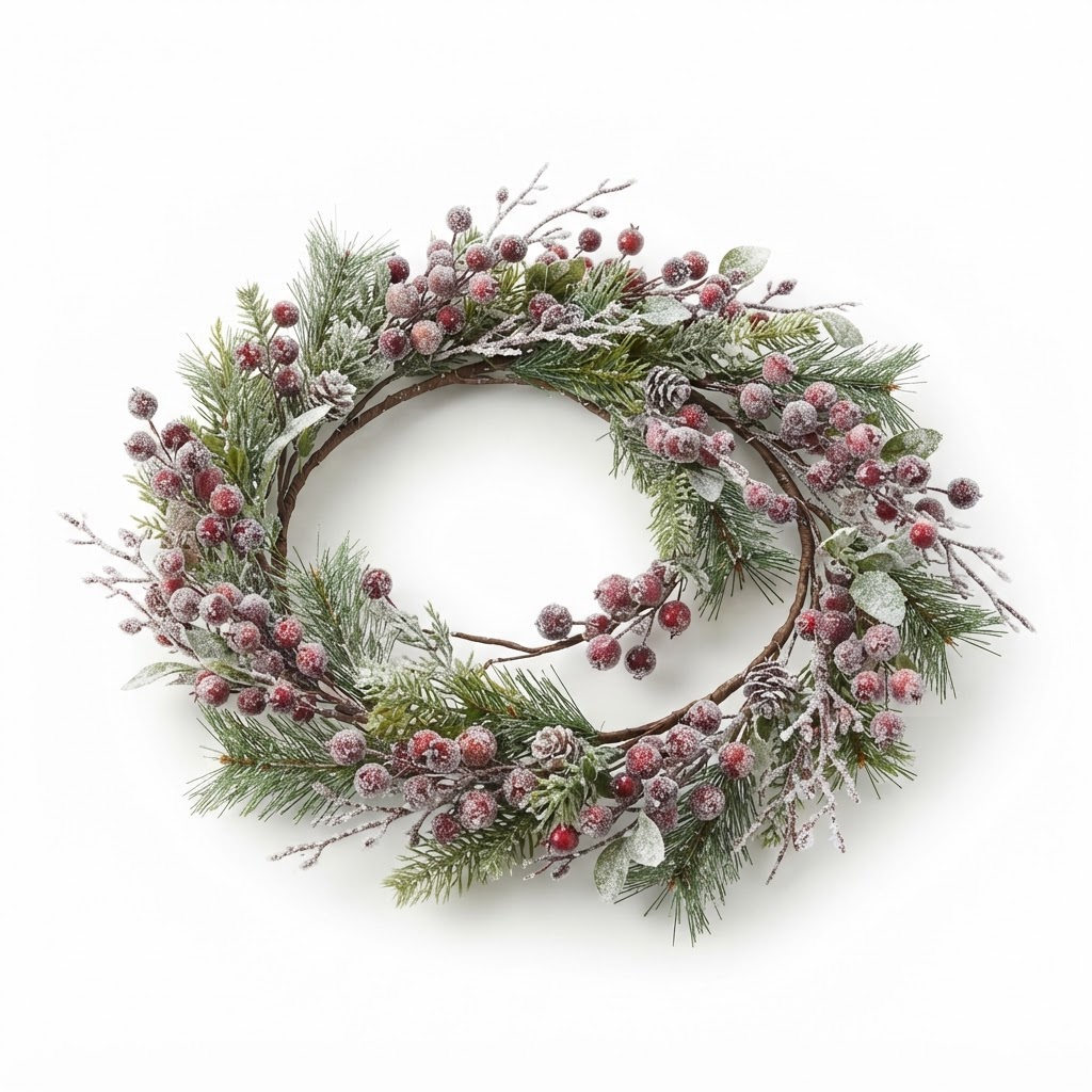 Transitional Frosted Berry Winter Garland