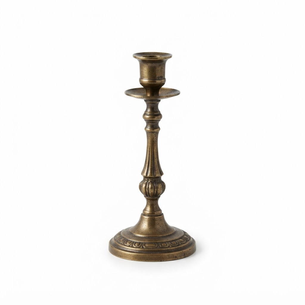 Antique Brass Taper Candle Holders