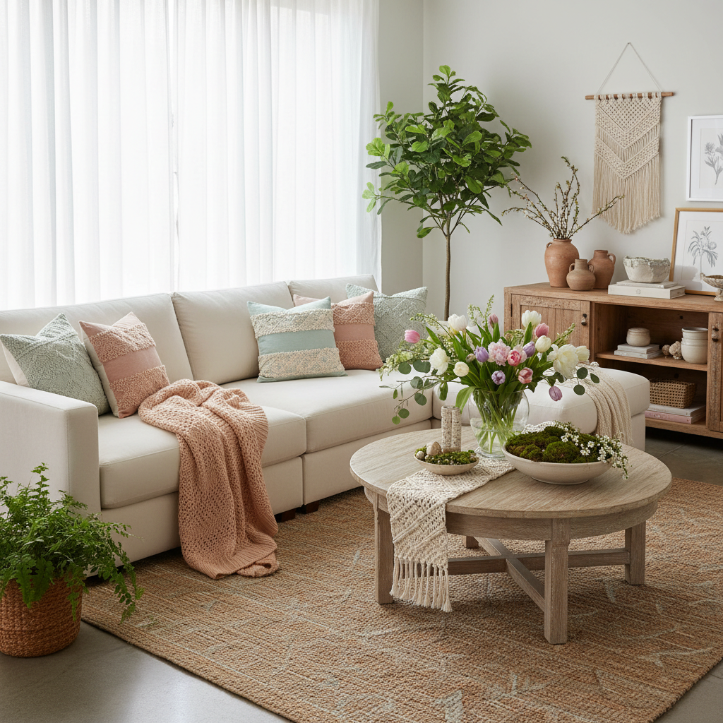 Boho Spring Living Room