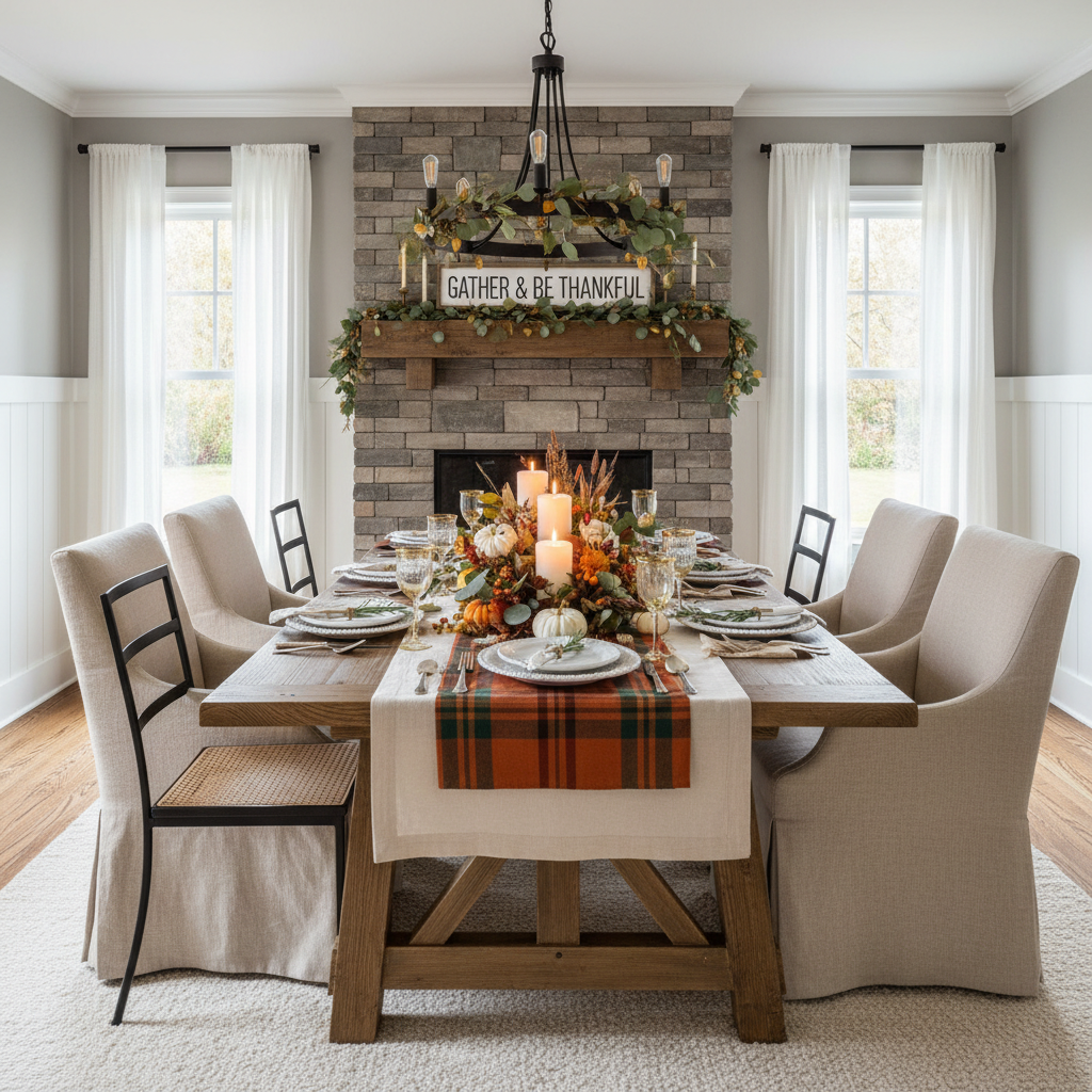Modern Cottage Thanksgiving Dining Room