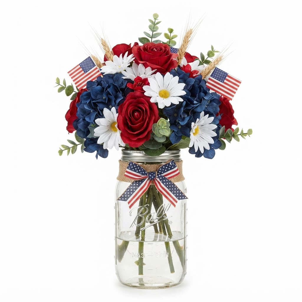 Mason Jar Floral Centerpiece