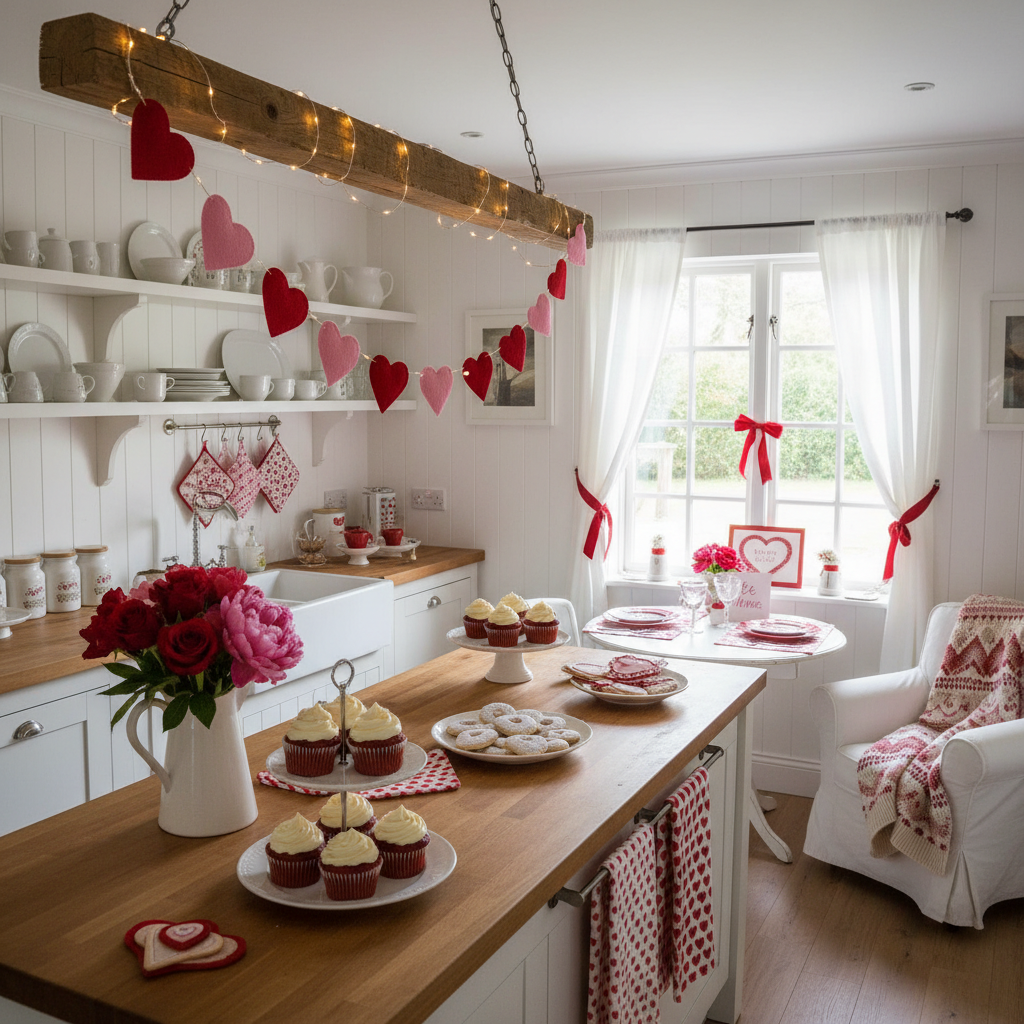 Modern Cottage Valentine's Day Kitchen