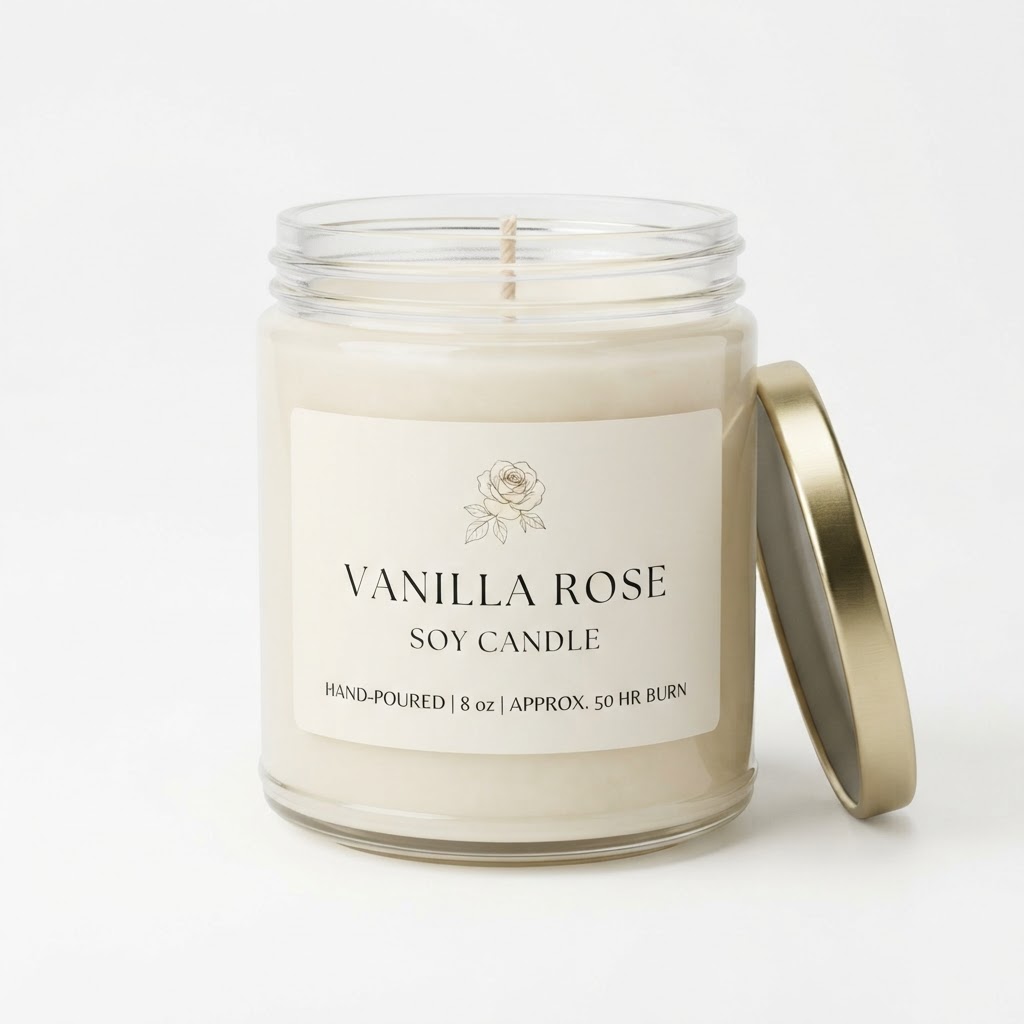Vanilla Rose Soy Candle
