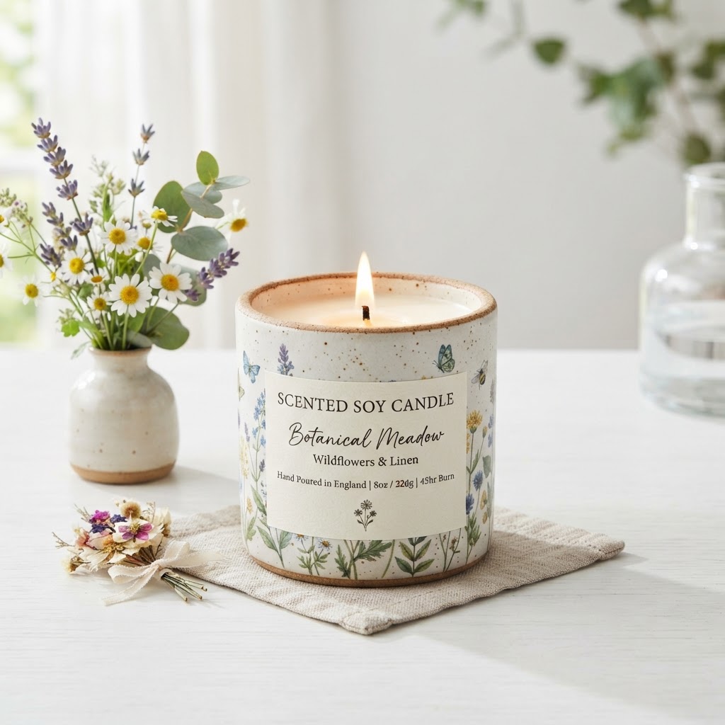 Scented Soy Candle in Ceramic Jar