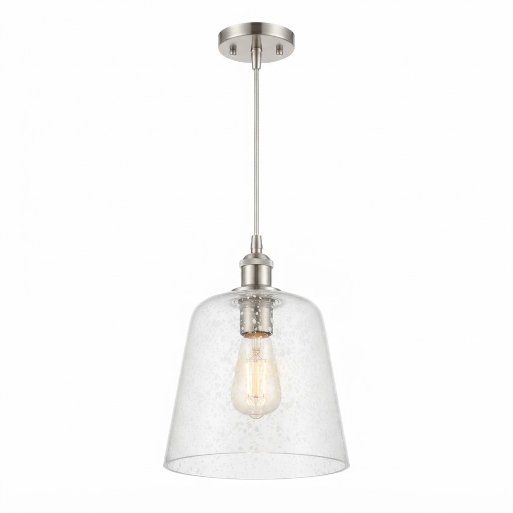 Transitional Glass Pendant Light