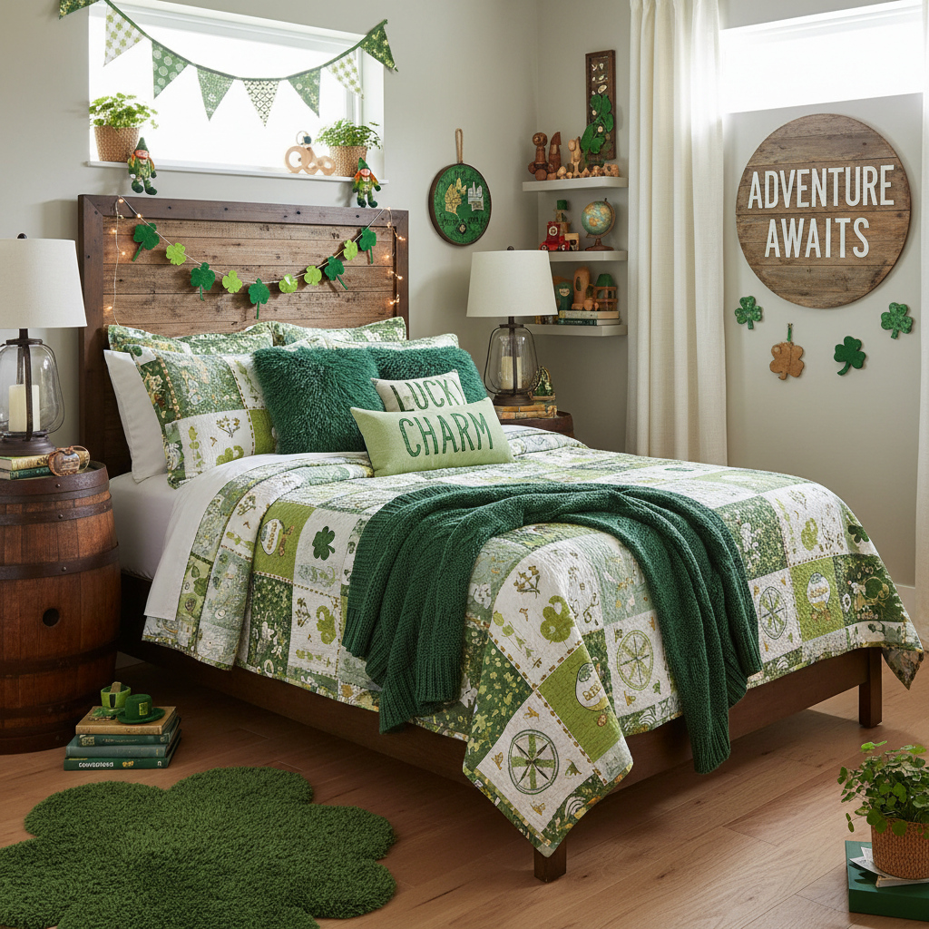 Modern Farmhouse St. Patrick's Day Child Bedroom (Boy)